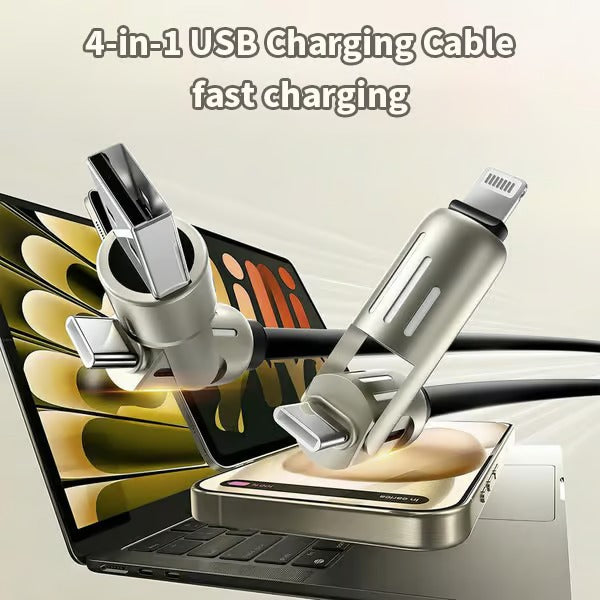 4 in 1 Multi Charging Cable – Universal USB Charging Cable for Multiple Devices