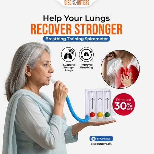 Breathing Training Spirometer – Respiratory Exercise Device