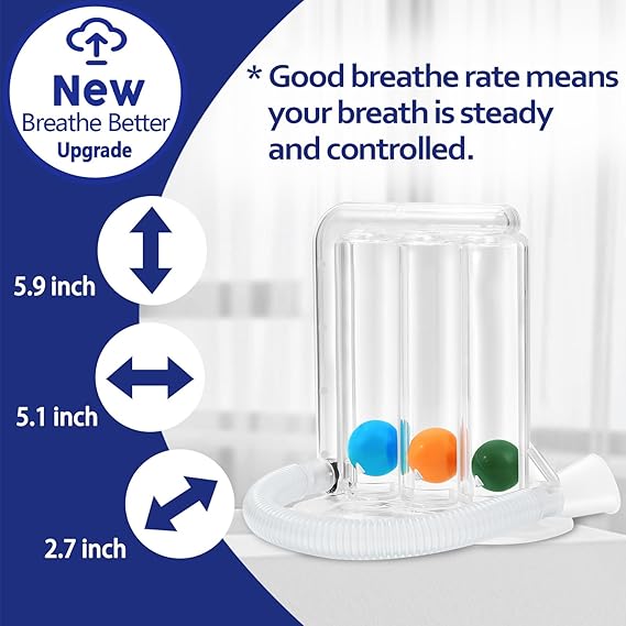 Breathing Training Spirometer – Respiratory Exercise Device