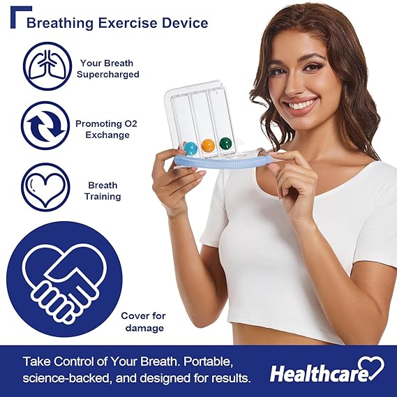 Breathing Training Spirometer – Respiratory Exercise Device