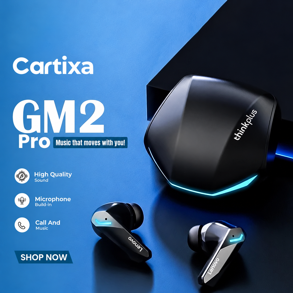 GM2 Pro TWS Wireless Earbuds – Bluetooth Gaming Earphones