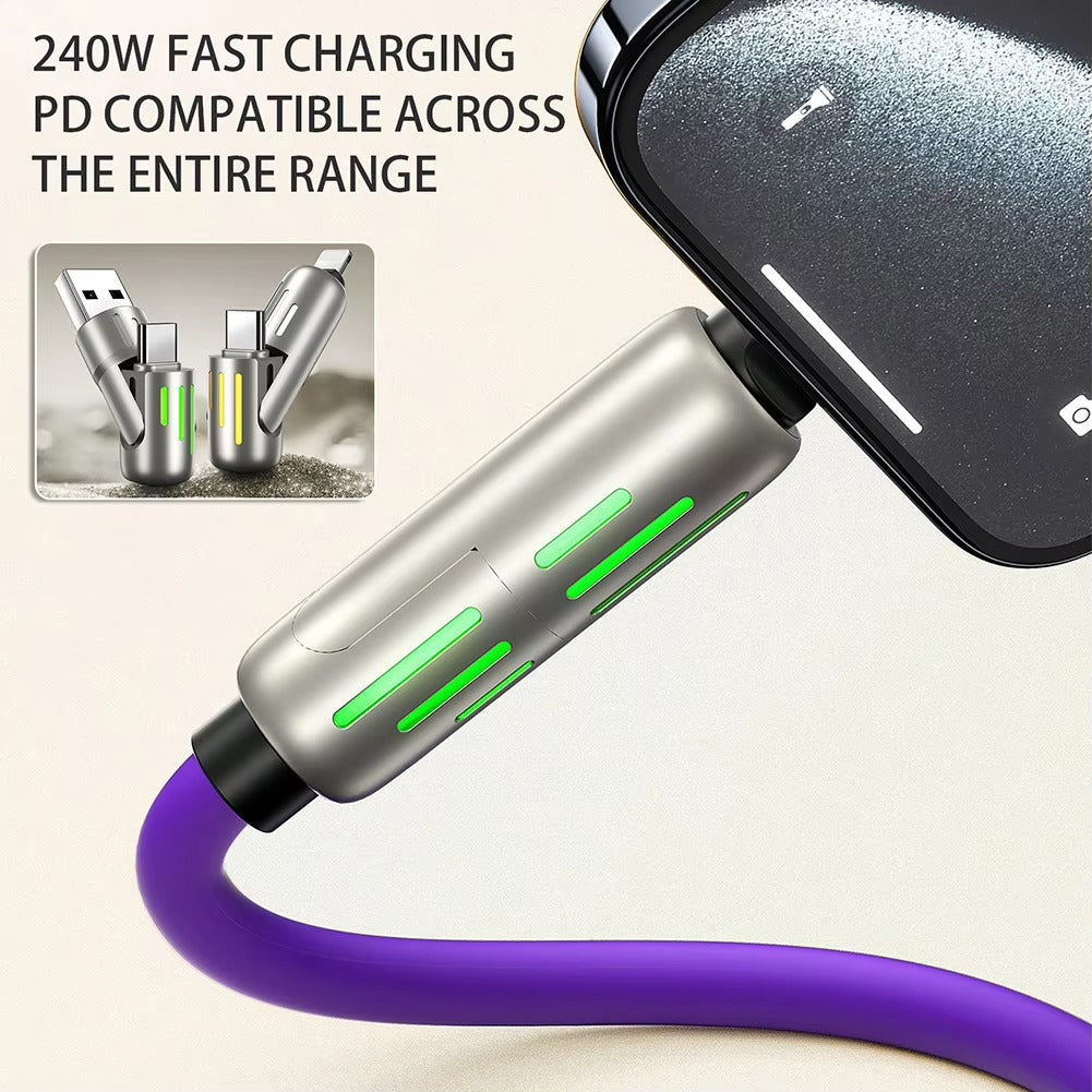 4 in 1 Multi Charging Cable – Universal USB Charging Cable for Multiple Devices