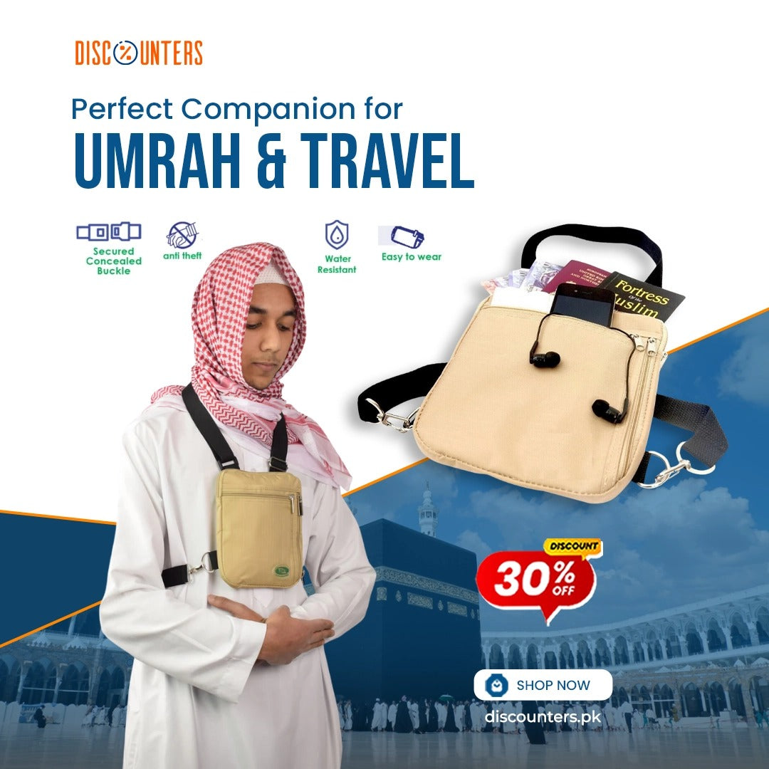Hajj & Umrah Side Bag – Travel Crossbody Bag