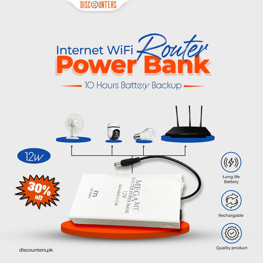 12W Mini UPS Power Bank for WiFi Router – Backup Power Supply